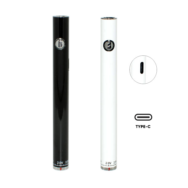 usb type c 510 thread twist slim flex temp vape battery pen